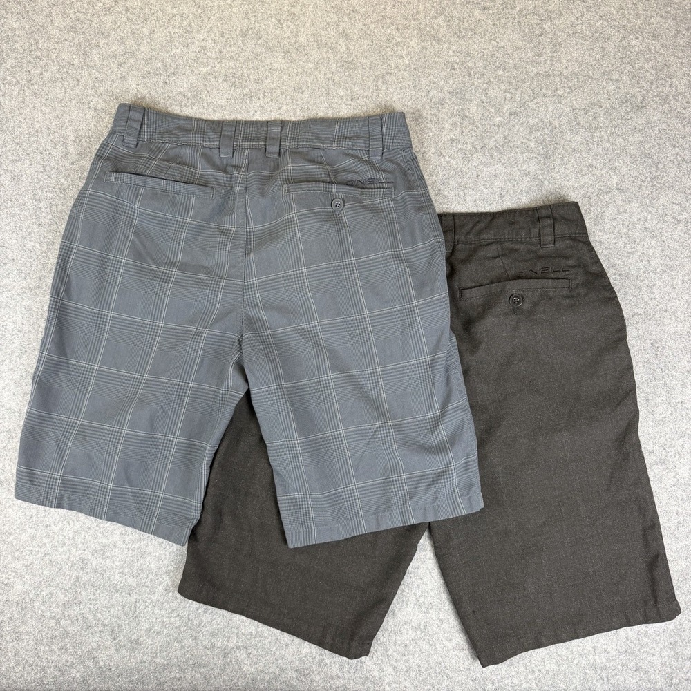 ONeill Mens Hybrid Shorts Lot 2 Size 30 Solid Brown Plaid Grey Boardshorts - Picture 4 of 8